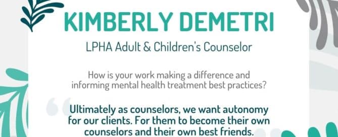 Kimberly Metrocare National Counseling Awareness Month