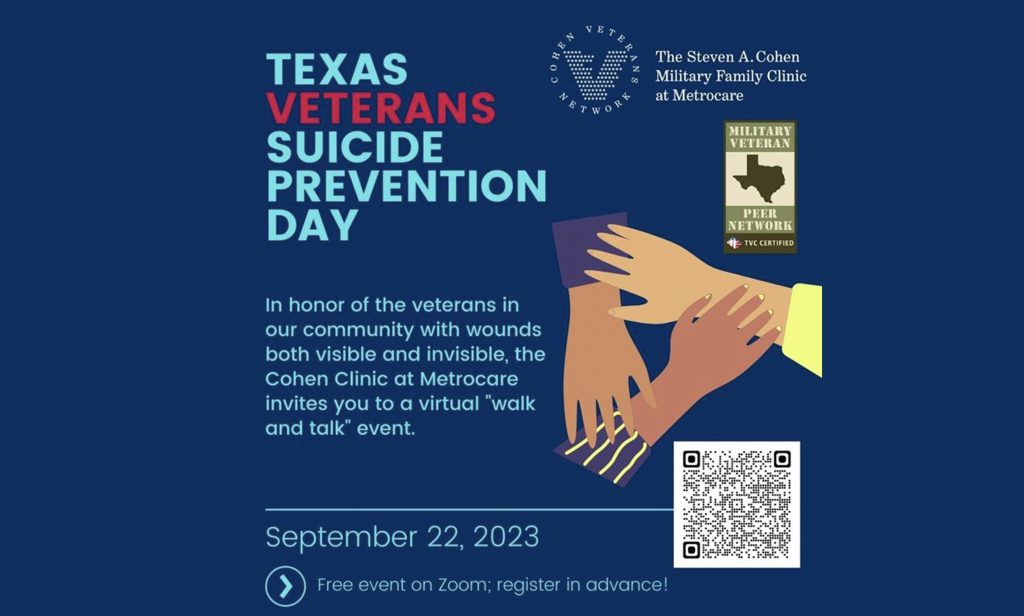 Texas Veteran Suicide Prevention Day: Virtual Walk & Talk | Metrocare ...